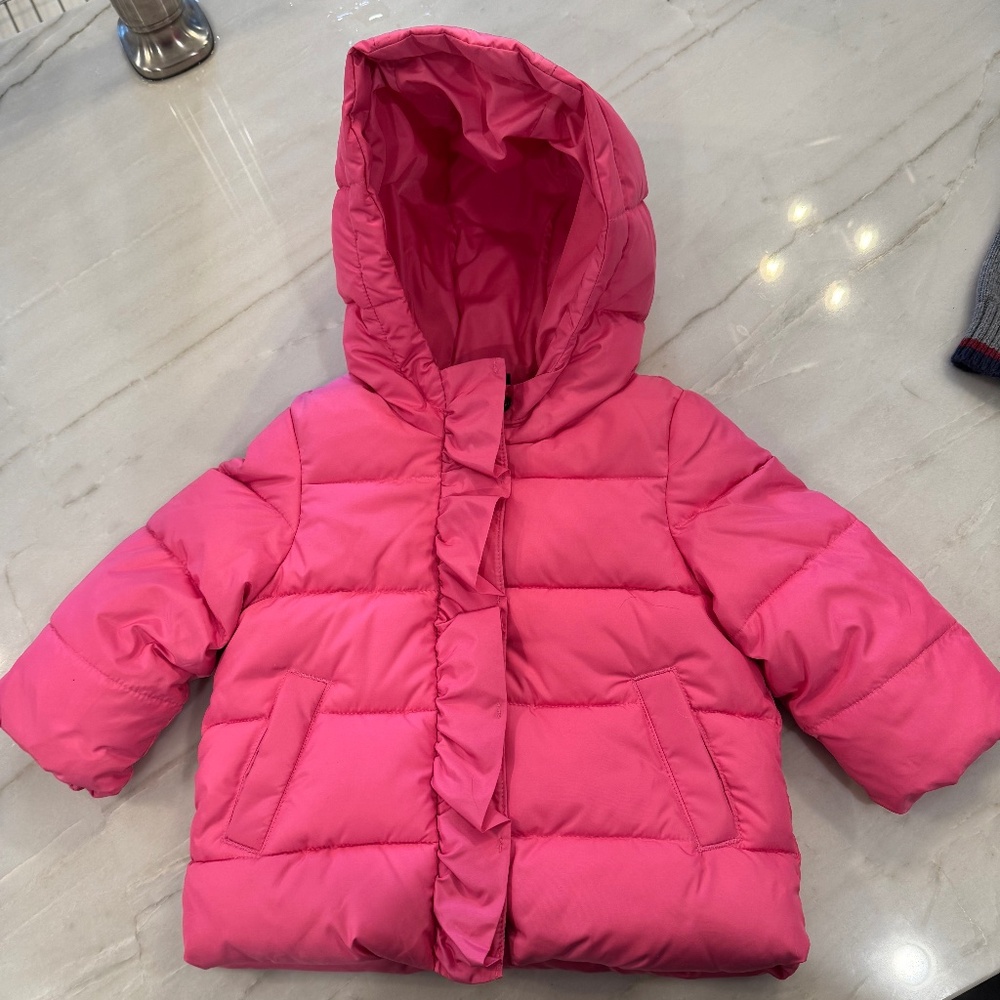 Baby Gap toddler 12-18 month winter coat pink EUC
